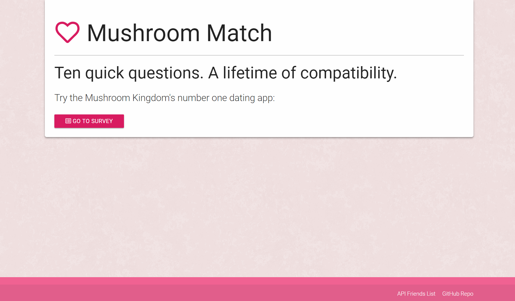 Mushroom Match on Heroku