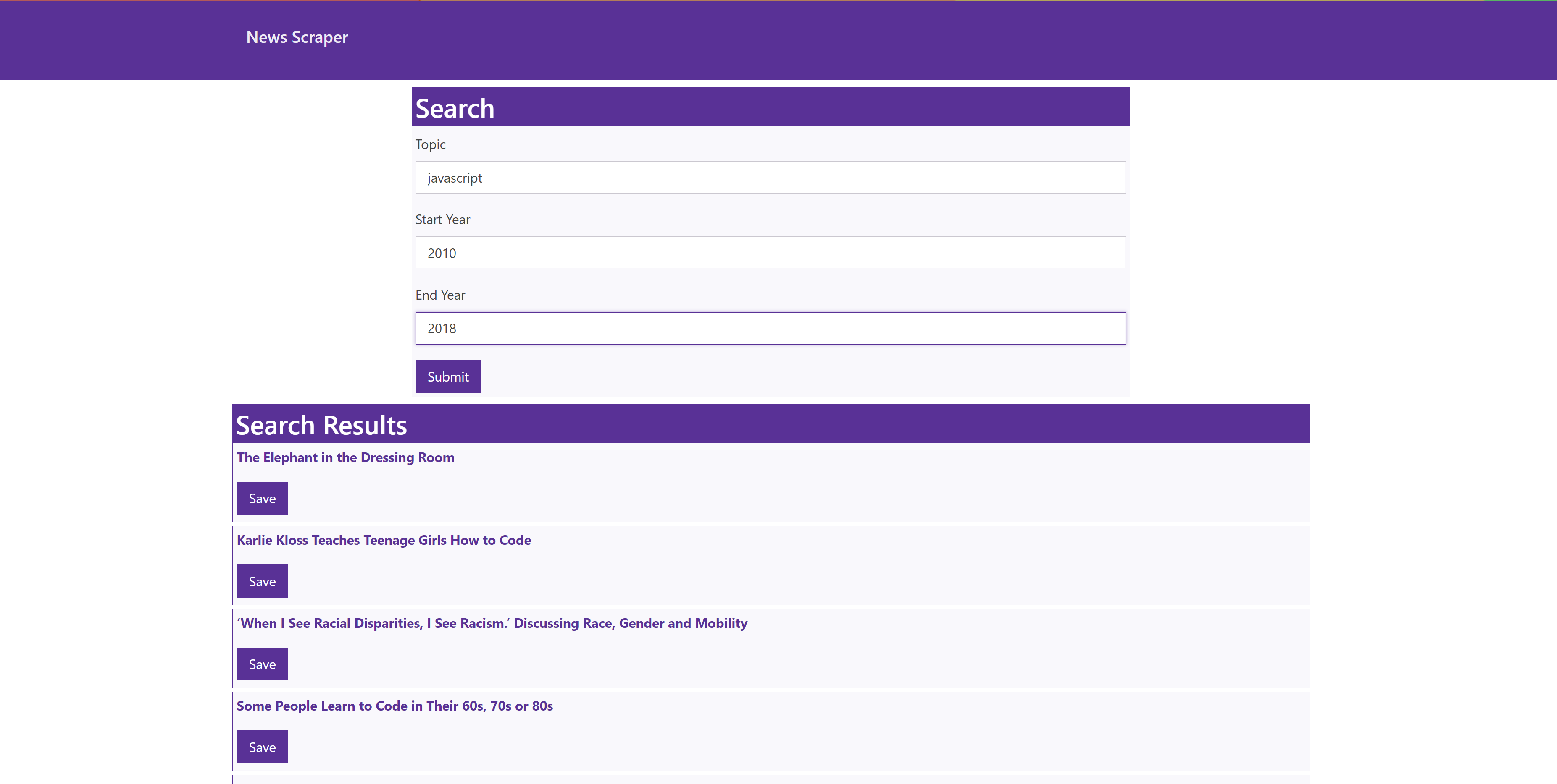 News Scraper